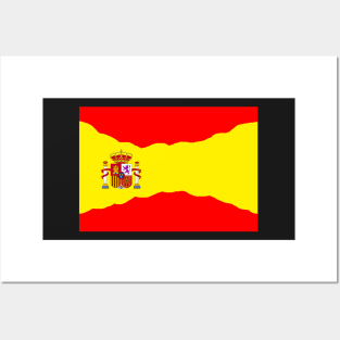 Curving Spanish flag Posters and Art